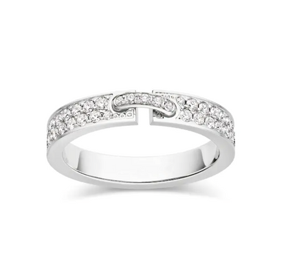 [AuraEcho Jewelry]ALLIANCE LIENS VIDENCE PAVED DIAMOND 4MM RING