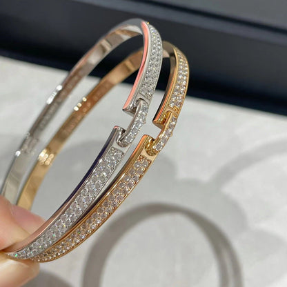 [AuraEcho Jewelry]LIENS VIDENCE DIAMOND PAVED BRACELET