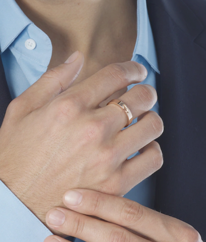 [AuraEcho Jewelry]ALLIANCE LIENS VIDENCE DIAMOND 4MM RING