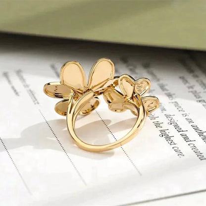 [AuraEcho Jewelry]CLOVER COMOS GOLD DIAMOND RING
