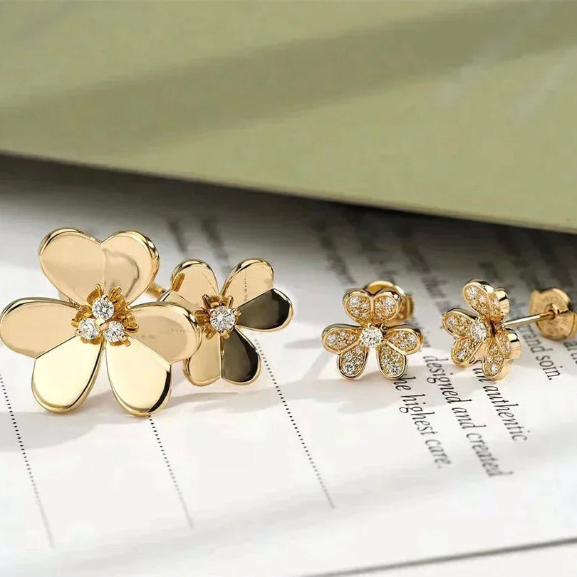 [AuraEcho Jewelry]CLOVER COMOS GOLD DIAMOND RING