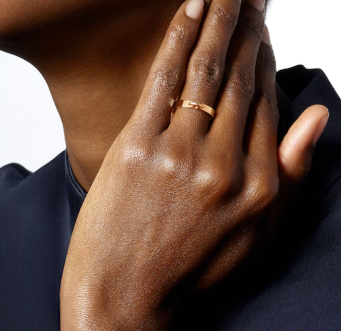 [AuraEcho Jewelry]ALLIANCE LIENS VIDENCE 3MM RING