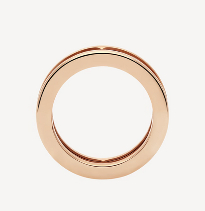 [AuraEcho Jewelry]ZERO 1 ONE-BAND WITH OPENWORK LOGO SPIRAL RING