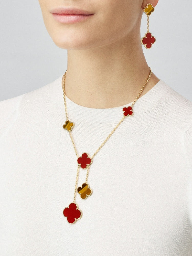 [AuraEcho Jewelry]CLOVER MOP  NECKLACE 6 MOTIF