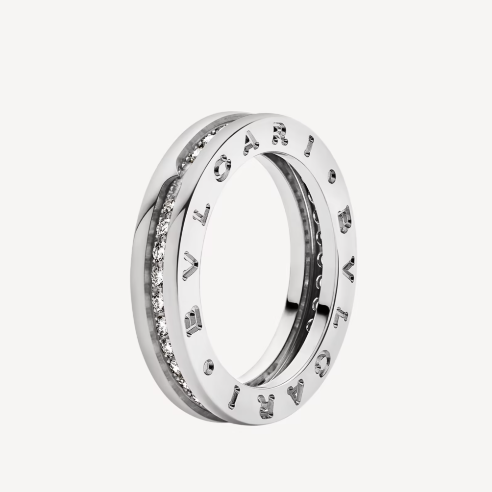 [AuraEcho Jewelry]ZERO 1 ONE-BAND PAVED DIAMONDS ON THE SPIRAL RING