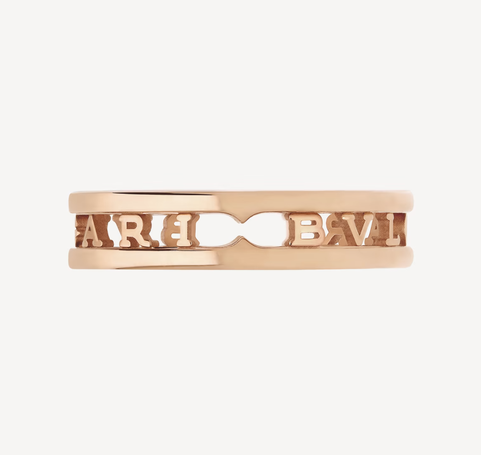 [AuraEcho Jewelry]ZERO 1 ONE-BAND WITH OPENWORK LOGO SPIRAL RING