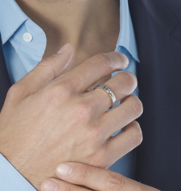 [AuraEcho Jewelry]ALLIANCE LIENS VIDENCE 4MM RING