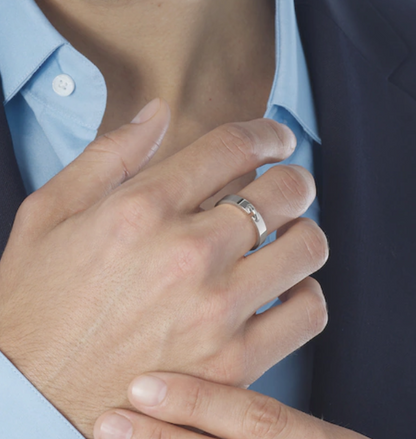 [AuraEcho Jewelry]ALLIANCE LIENS VIDENCE 4MM RING