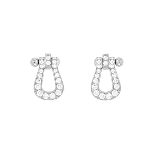 [AuraEcho Jewelry]FORCE 10 FULL DIAMOND STUD EARRINGS MINI MODEL