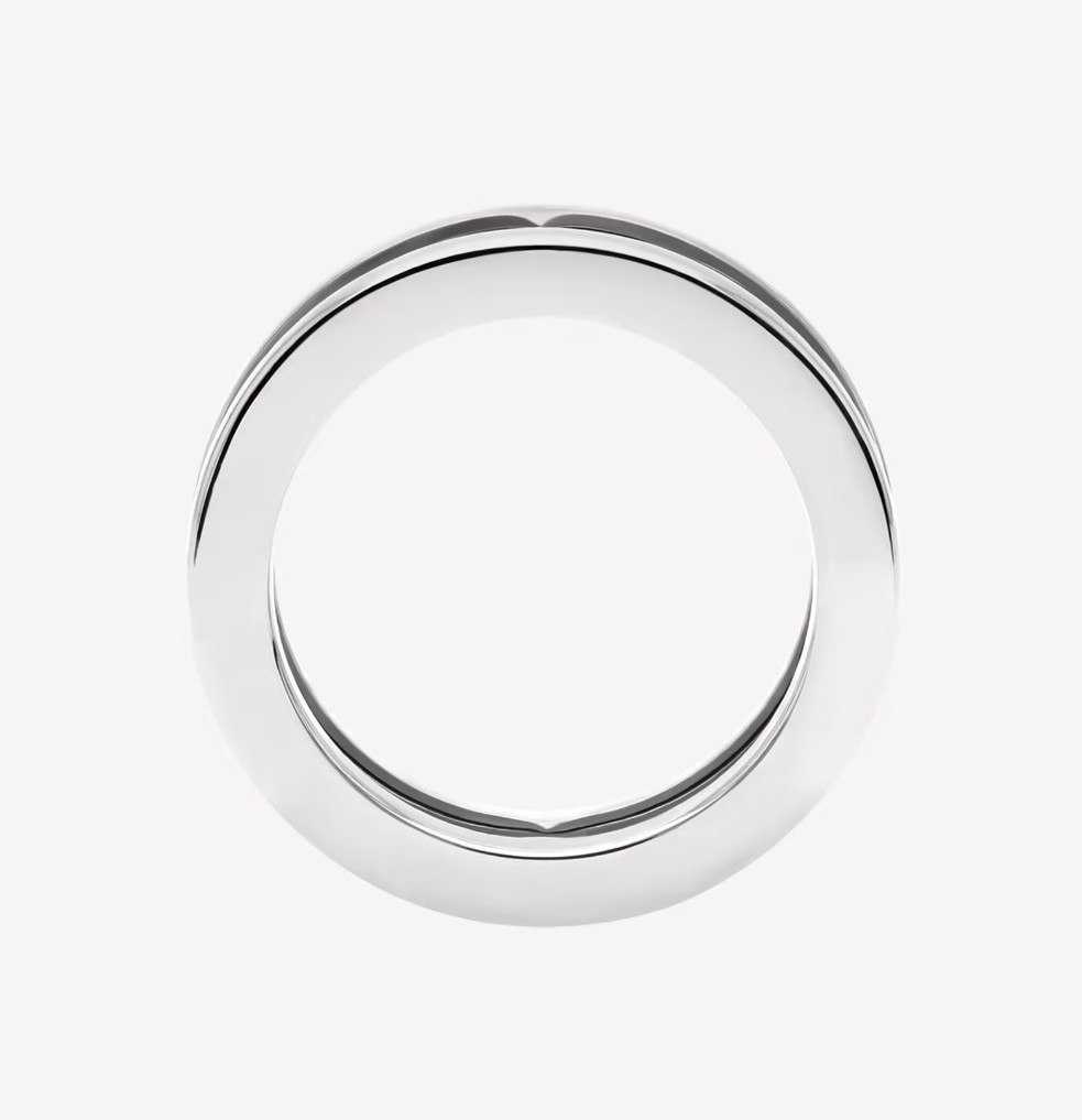 [AuraEcho Jewelry]ZERO 1 ONE-BAND WITH OPENWORK LOGO SPIRAL RING