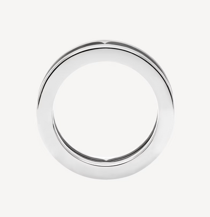 [AuraEcho Jewelry]ZERO 1 ONE-BAND WITH OPENWORK LOGO SPIRAL RING