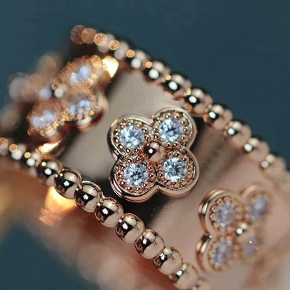 [AuraEcho Jewelry]CLOVER KALEIDOSCOPE RING 10MM