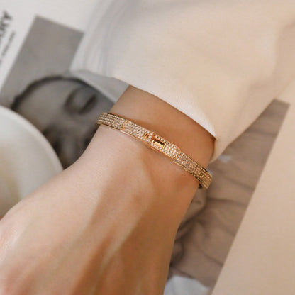 [AuraEcho Jewelry]KELLY BRACELET DIAMOND PAVED