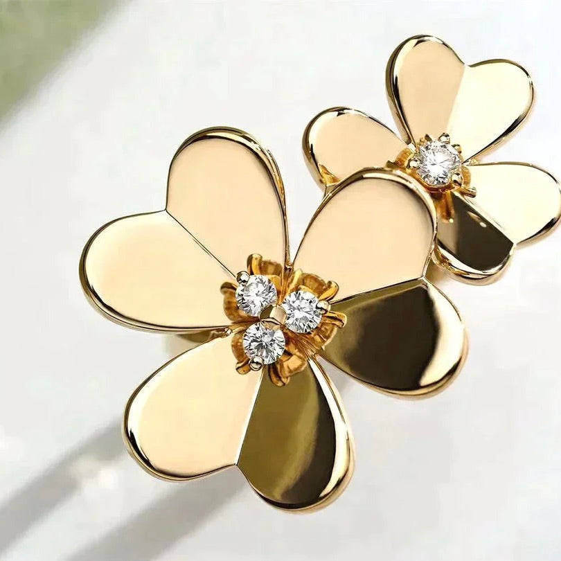 [AuraEcho Jewelry]CLOVER COMOS GOLD DIAMOND RING