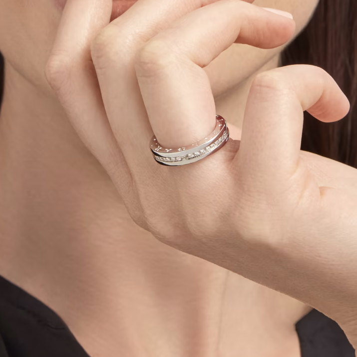 [AuraEcho Jewelry]ZERO 1 ONE-BAND PAVED DIAMONDS ON THE SPIRAL RING
