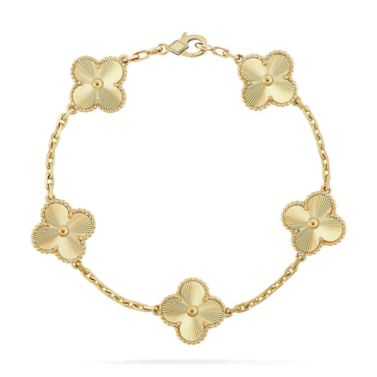 [AuraEcho Jewelry]CLOVER 5 FLOWERS LASER BRACELET