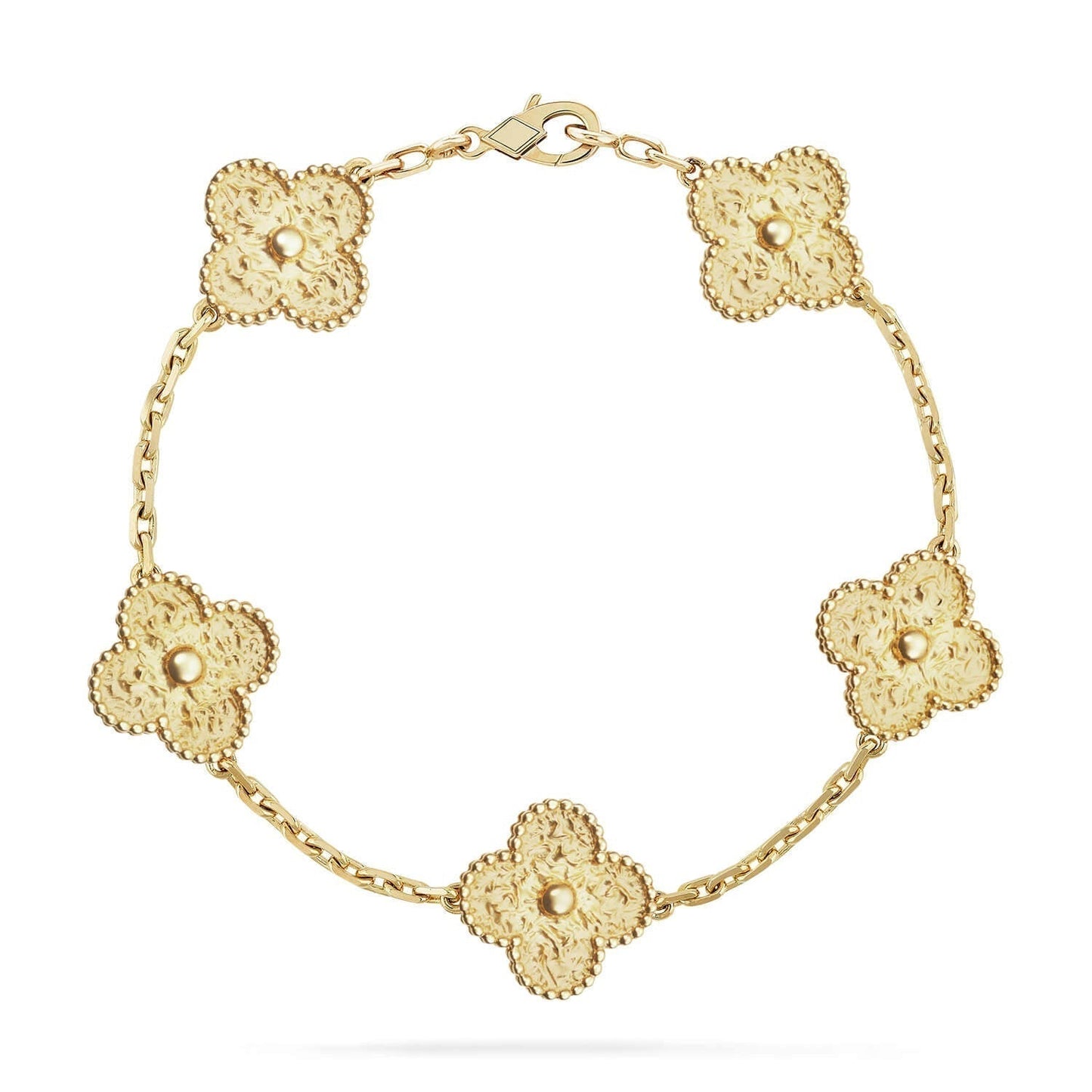 [AuraEcho Jewelry]CLOVER 5 MOTIFS BRONZING BRACELET
