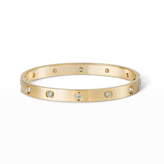[AuraEcho Jewelry]LOVE BRACELET 6.1MM 10 DIAMONDS