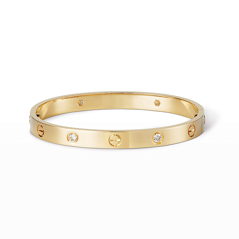 [AuraEcho Jewelry]LOVE BRACELET 6.1MM 4 DIAMONDS