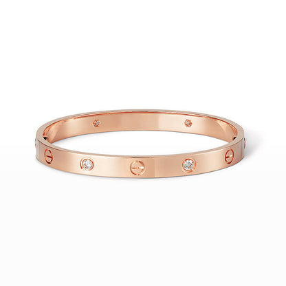 [AuraEcho Jewelry]LOVE BRACELET 6.1MM 4 DIAMONDS