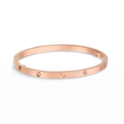 [AuraEcho Jewelry]LOVE BRACELET 3.65MM 6 DIAMONDS