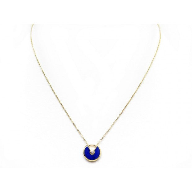 [AuraEcho Jewelry]AMULETTE ROSE GOLD AGATE NECKLACE