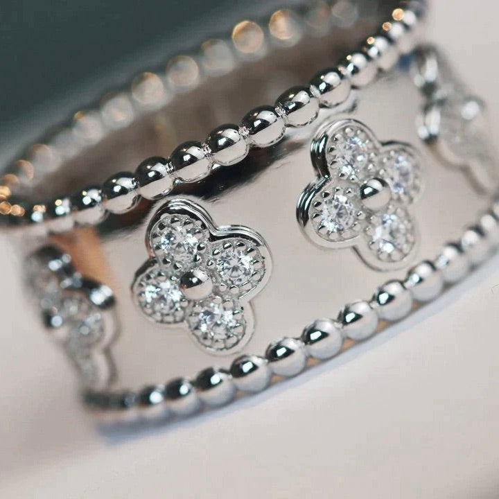 [AuraEcho Jewelry]CLOVER KALEIDOSCOPE RING 10MM