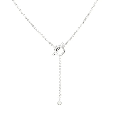 [AuraEcho Jewelry]FINESSE SILVER DIAMOND NECKLACE