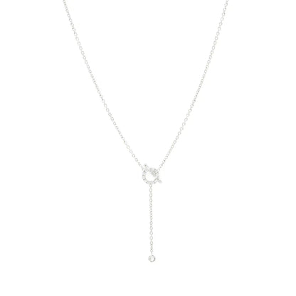[AuraEcho Jewelry]FINESSE SILVER DIAMOND NECKLACE
