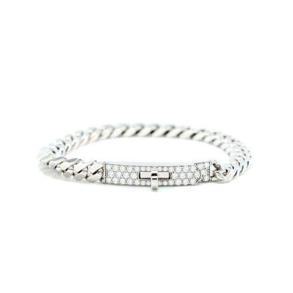 [AuraEcho Jewelry]KELLY CHAIN SILVER DIAMOND BRACELET