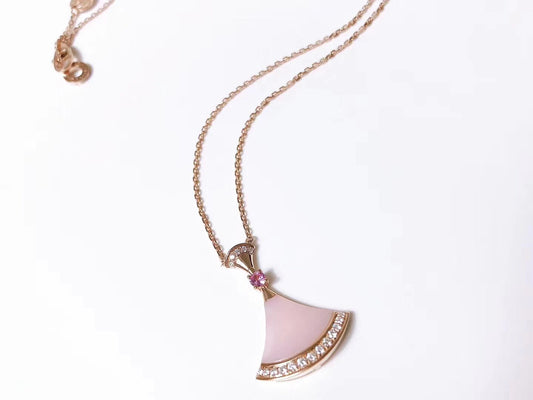 [AuraEcho Jewelry]DREAM NECKLACE PINK MOP DIAMOND