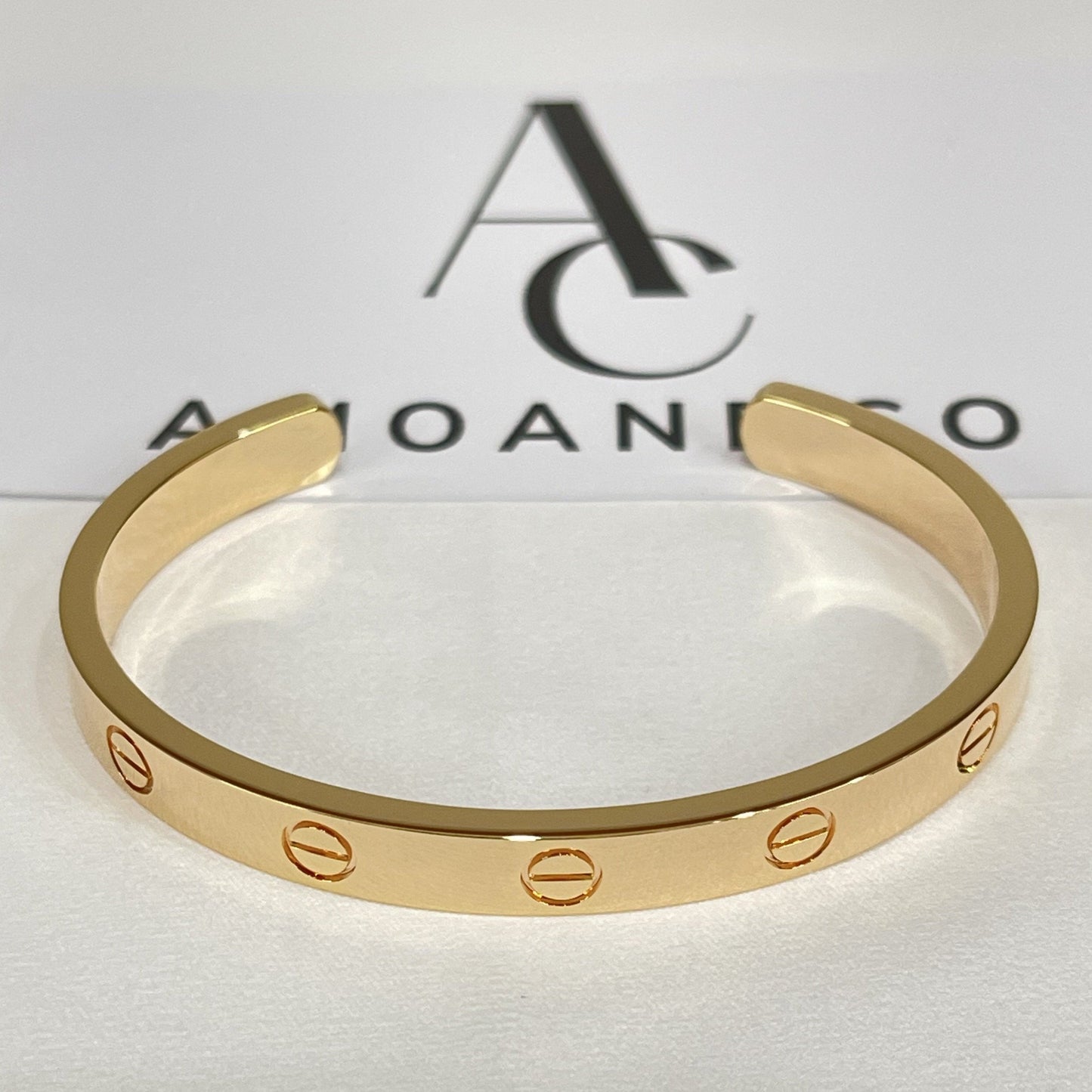 [AuraEcho Jewelry]LOVE BRACELET 6.1MM OPEN CUFF