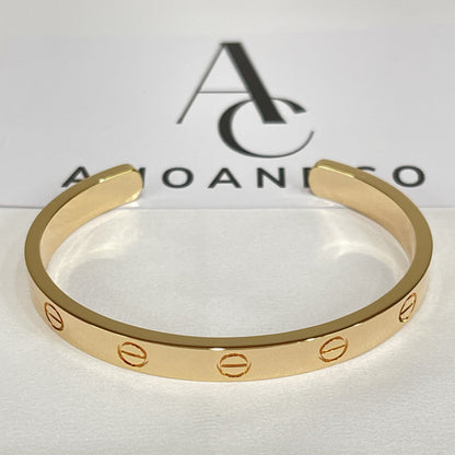 [AuraEcho Jewelry]LOVE BRACELET 6.1MM OPEN CUFF