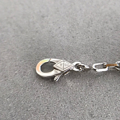 [AuraEcho Jewelry]CLOVER 5 MOTIF ONYXS DIAMOND BRACELET SILVER