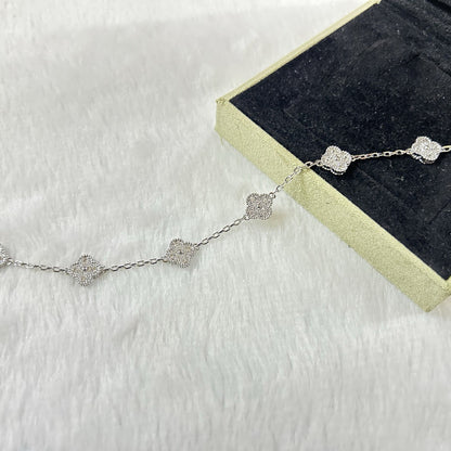 [AuraEcho Jewelry]CLOVER 6 MOTIF DIAMOND BRACELET