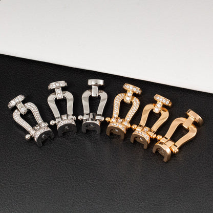 [AuraEcho Jewelry]FORCE LARGE HORSESHOE FULL DIAMOND BRACELET GOLD