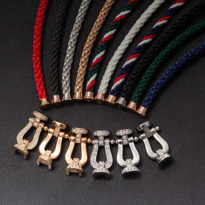 [AuraEcho Jewelry]FORCE LARGE HORSESHOE FULL DIAMOND BRACELET GOLD