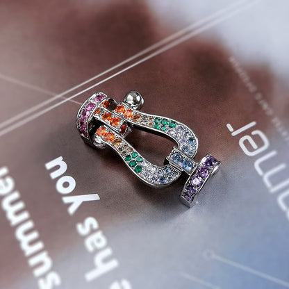 [AuraEcho Jewelry]FORCE LARGE HORSESHOE  COLORED DIAMOND BRACELET ROSE GOLD
