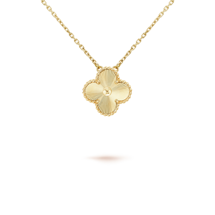 [AuraEcho Jewelry]CLOVER 15MM LASER NECKLACE