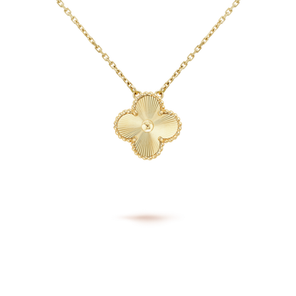 [AuraEcho Jewelry]CLOVER 15MM LASER NECKLACE