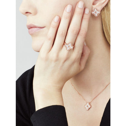 [AuraEcho Jewelry]CLOVER 15MM DIAMOND SINGLE FLOWER NECKLACE