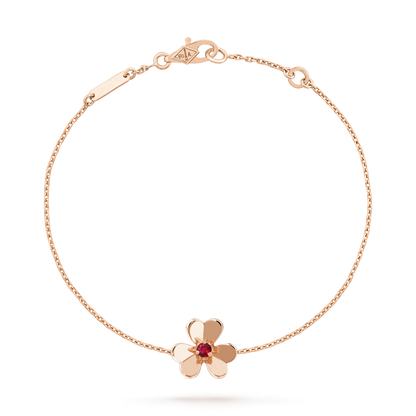 [AuraEcho Jewelry]FRIVOLE GOLD FLOWER PINK MALACHITE BRACELET