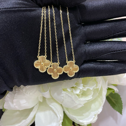 [AuraEcho Jewelry]CLOVER 15MM LASER NECKLACE