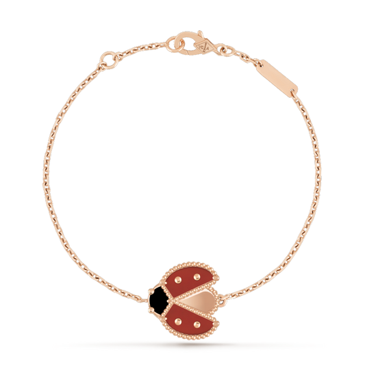 [AuraEcho Jewelry]LUCKY SPRING 1 MOTIF PINK GOLD BRACELET