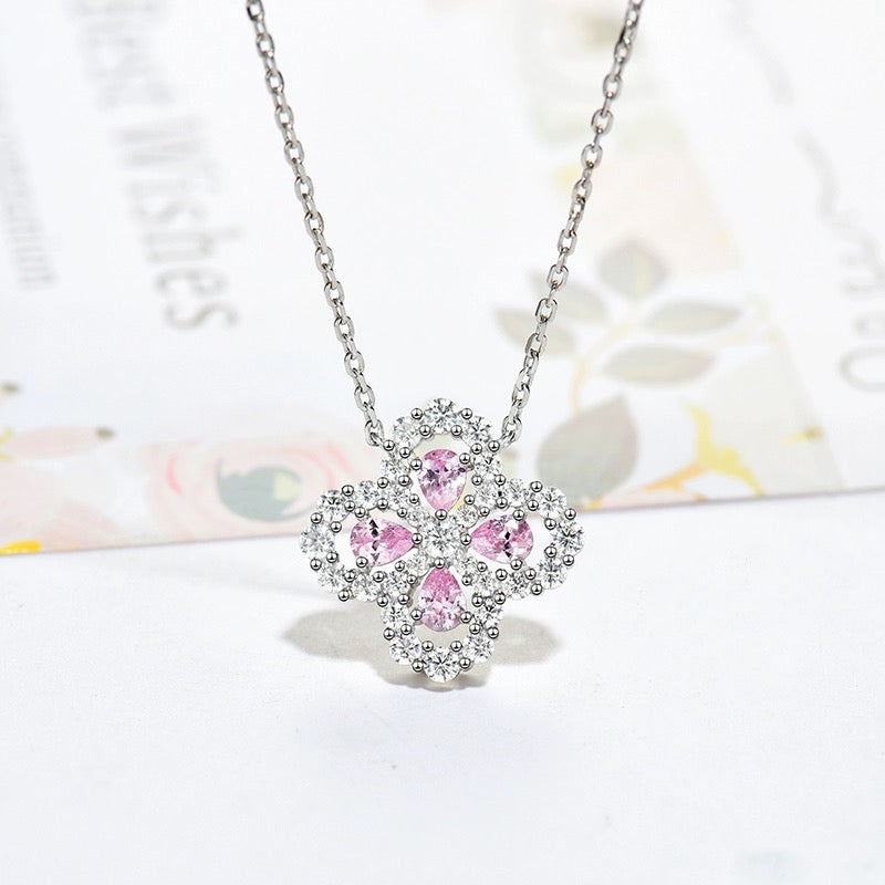 [AuraEcho Jewelry]LOOP NECKLACE FULL MOTIF DIAMOND 16MM MULTIPLE COLORS