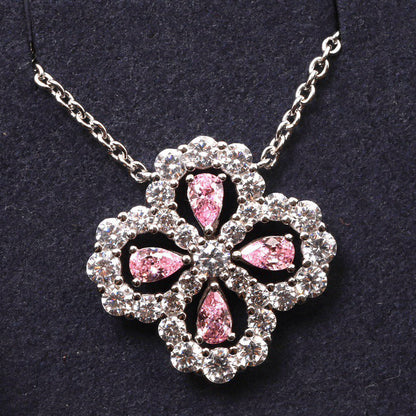 [AuraEcho Jewelry]LOOP NECKLACE FULL MOTIF DIAMOND 16MM MULTIPLE COLORS