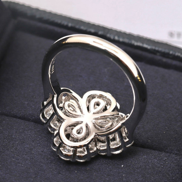 [AuraEcho Jewelry]LOOP RING FULL MOTIF DIAMOND 16MM SILVE