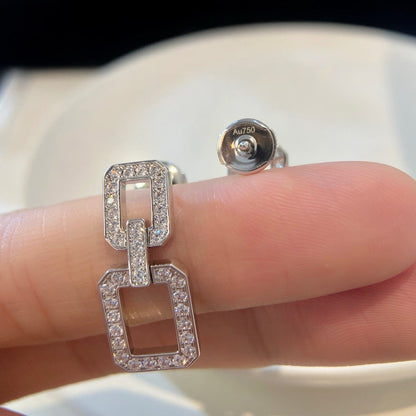 [AuraEcho Jewelry]LINKS MEDIUM EARRINGS DIAMOND