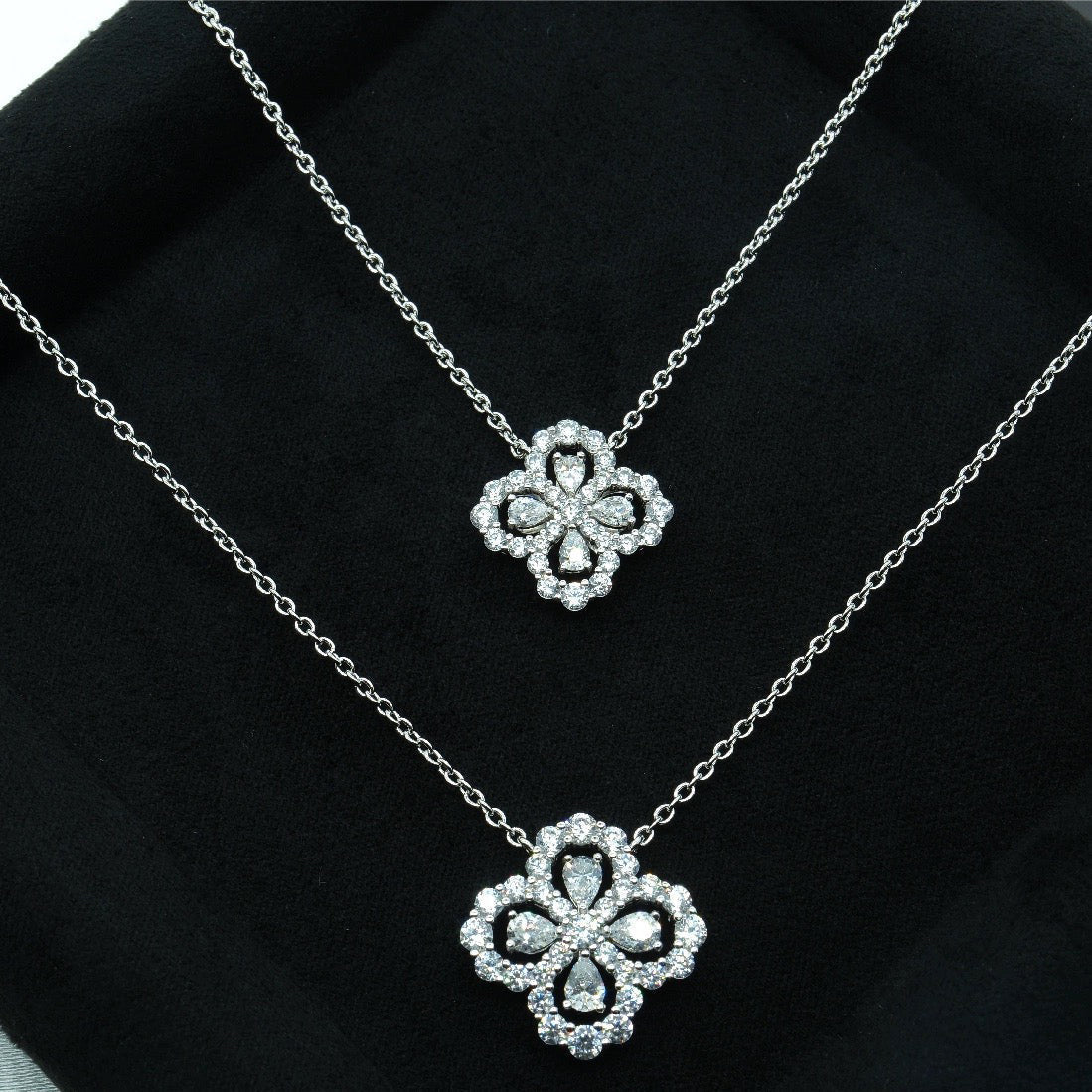 [AuraEcho Jewelry]LOOP NECKLACE FULL MOTIF DIAMOND COMBINATION