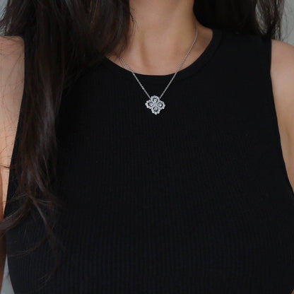 [AuraEcho Jewelry]LOOP NECKLACE FULL MOTIF DIAMOND COMBINATION